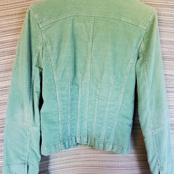 Tulle Women's Green Corduroy, Size L, Tapered Utility Jacket/Blazer - Picture 8 of 11